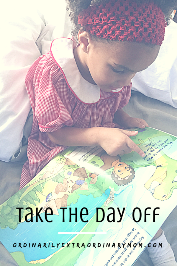 Learning to live a life of reduced stress when you become overwhelmed and accepting that you may take the day off