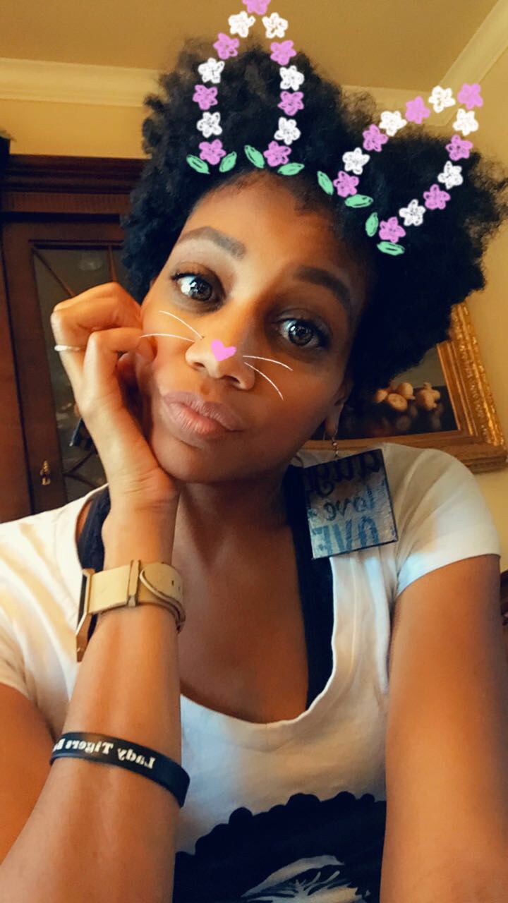 Snap chat filter features two strand twist out