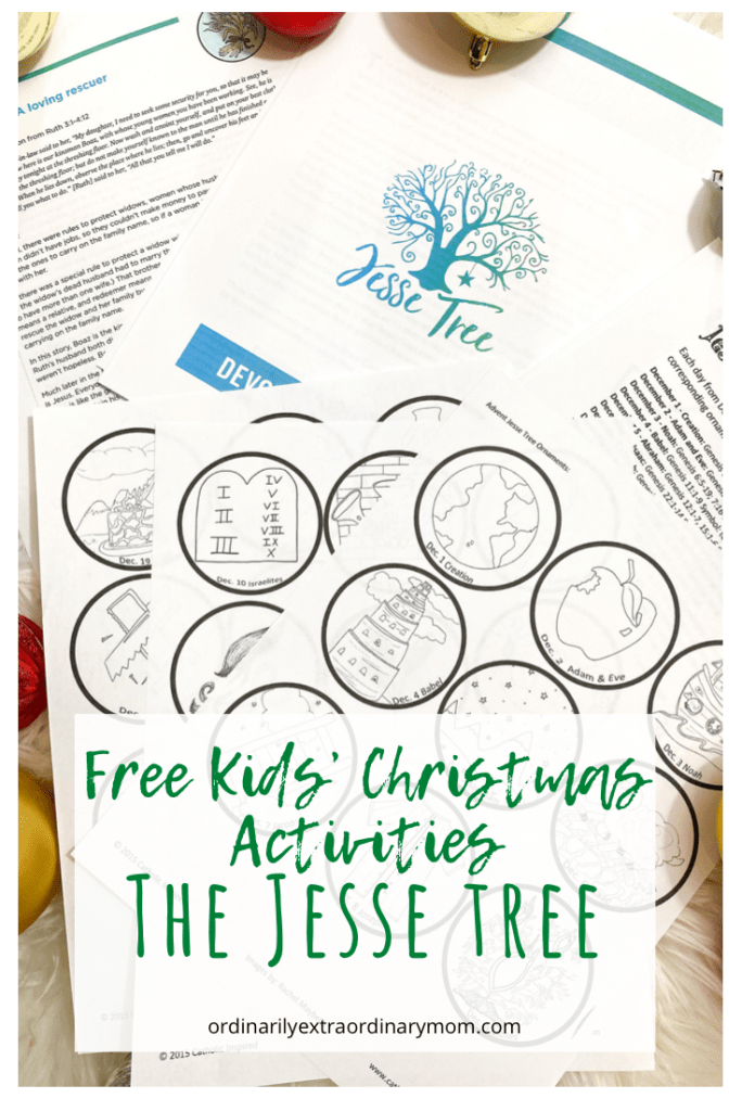 Free Kids' Christmas Activities - The Jesse Tree | ordinarilyextraordinarymom #kidsactivites #childrensactivities #freeprintable #freejessetreeactivity #freekidschristmasactivities #jessetree #christianmom