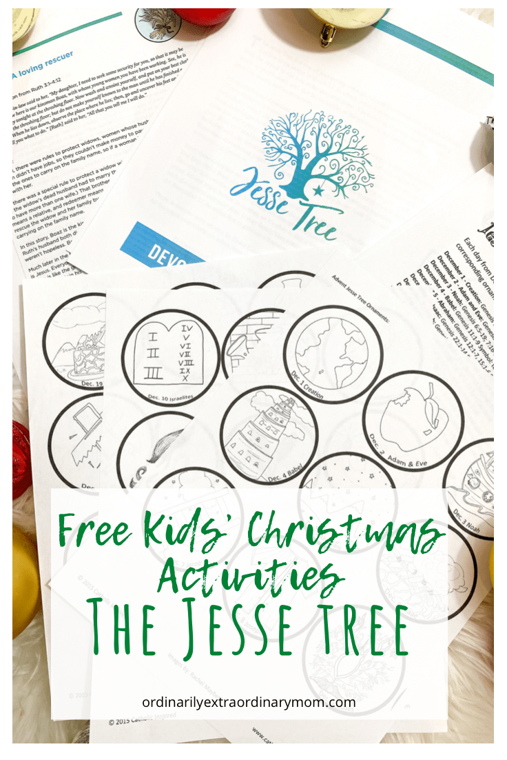 Free Kids' Christmas Activities - The Jesse Tree | ordinarilyextraordinarymom #kidsactivites #childrensactivities #freeprintable #freejessetreeactivity #freekidschristmasactivities #jessetree #christianmom