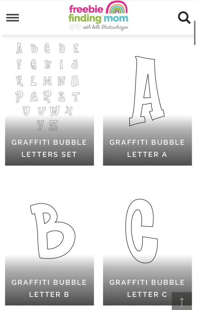 FREE PRINTABLE Graffiti Bubble Letters | ordinarilyextraordinarymomn #endoftheyearactivities #endoftheyearactivitieshighschool #teacherdecor #teacheractivities #freeprintableletters